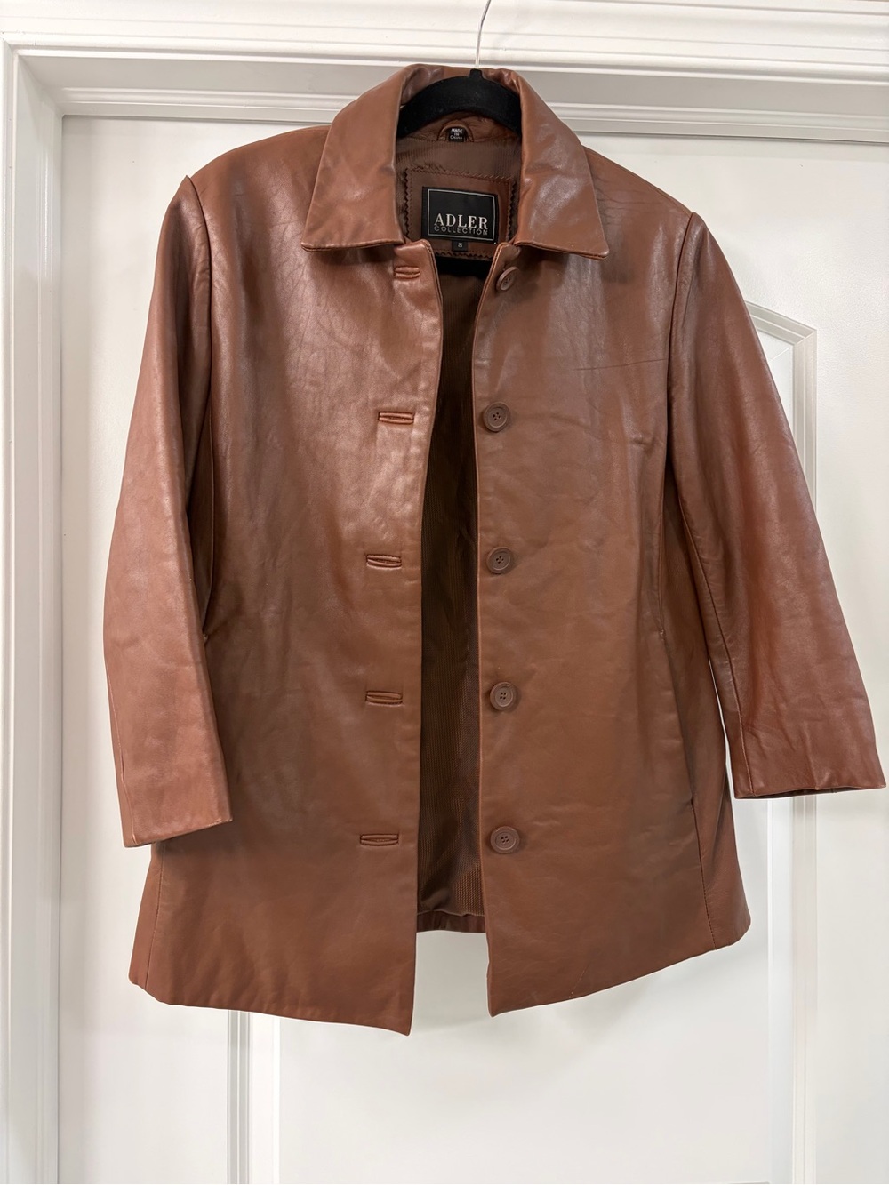 Vintage Adler brown Lambskin Leather Jacket size small